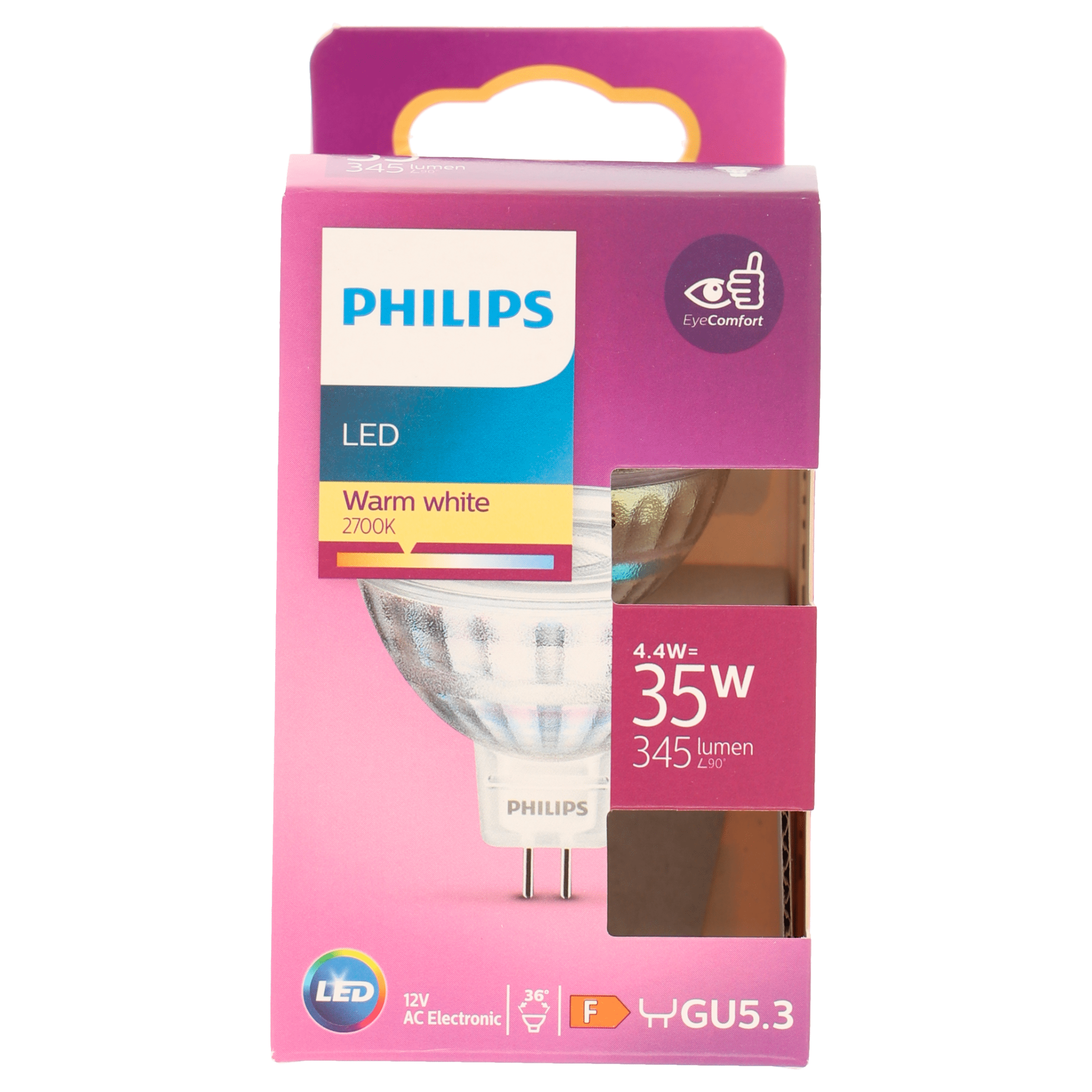 Philips LED 3W spot MR16 niet dimbaar Doos 1 st