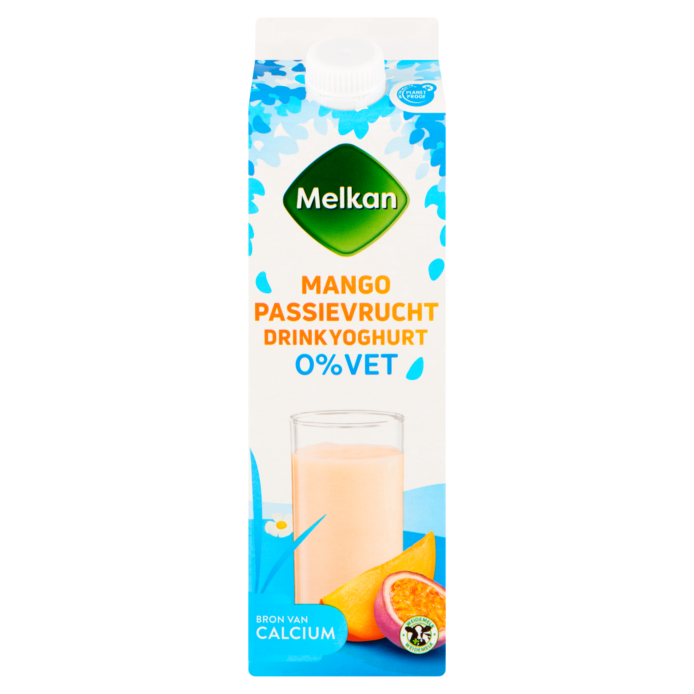 Melkan Drink 0% vet mango-passievrucht Pak 1000 ml