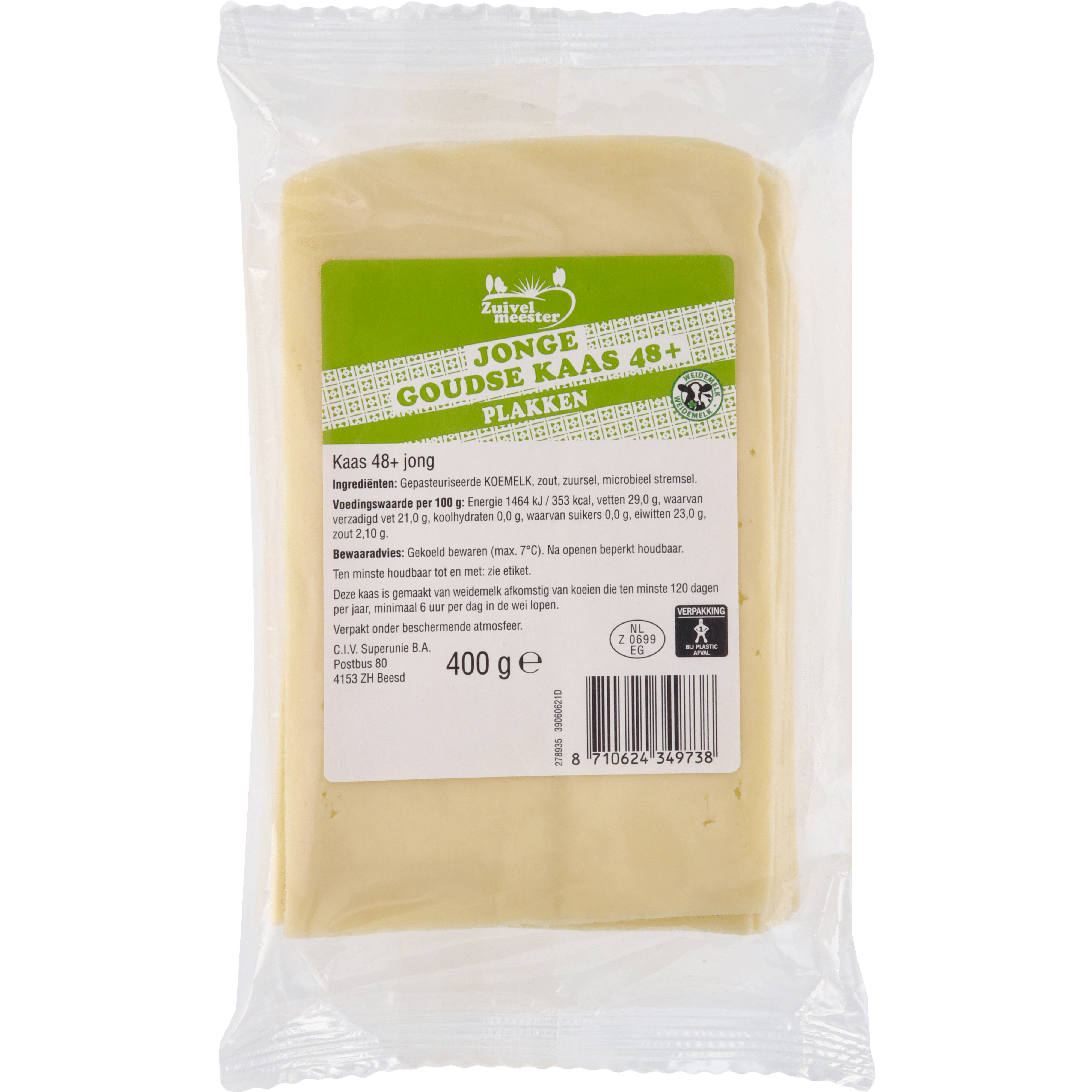 Zuivelmeester Goudse jong 48+ plakken