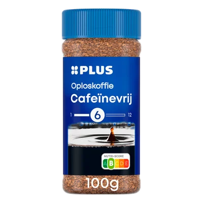 PLUS Oploskoffie cafeïnevrij Pot 100 g