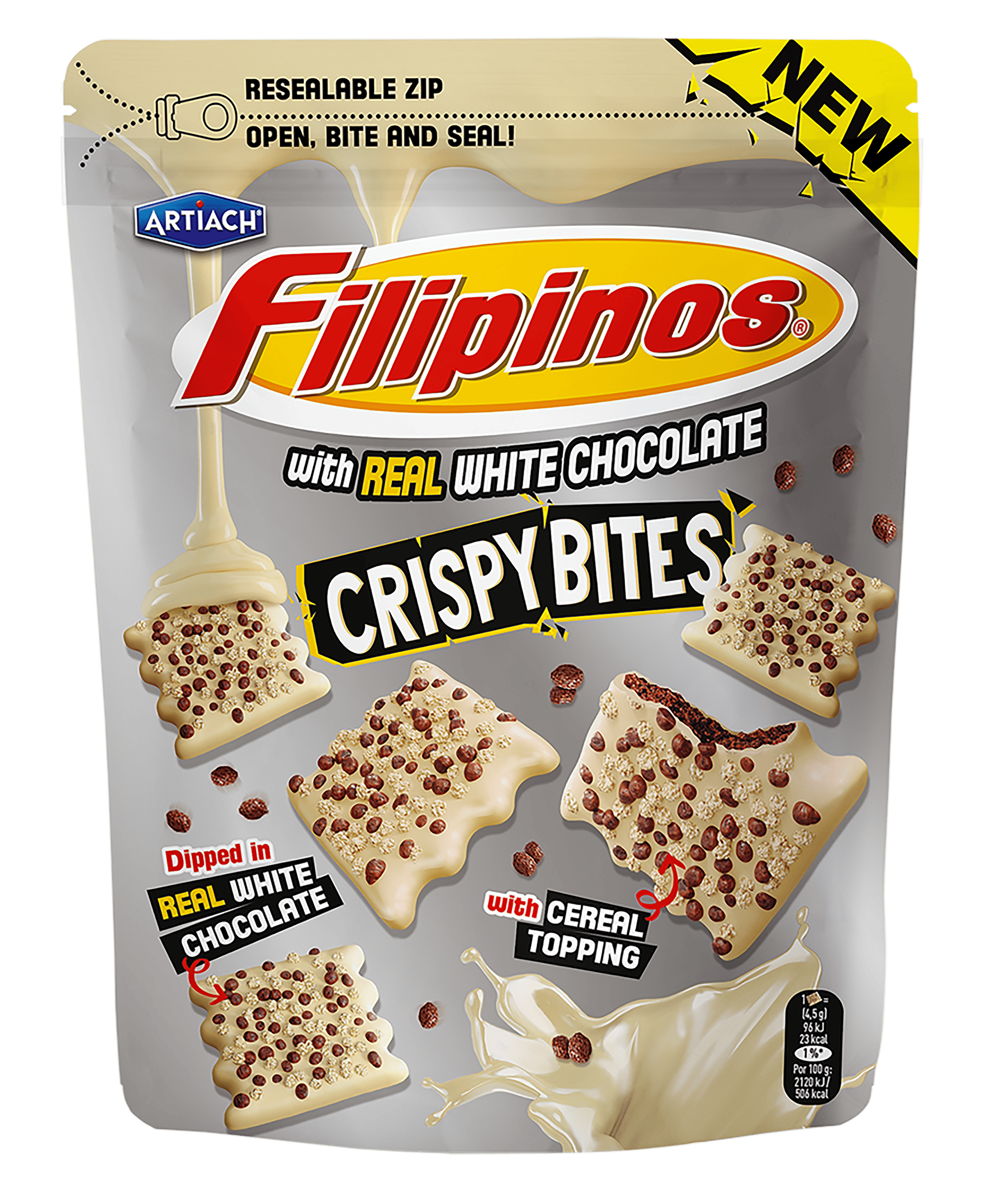 Filipinos Crispy bites white chocolate Zak 100 g