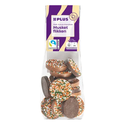 PLUS Chocoladeflikken musket mix Stazak 150 g