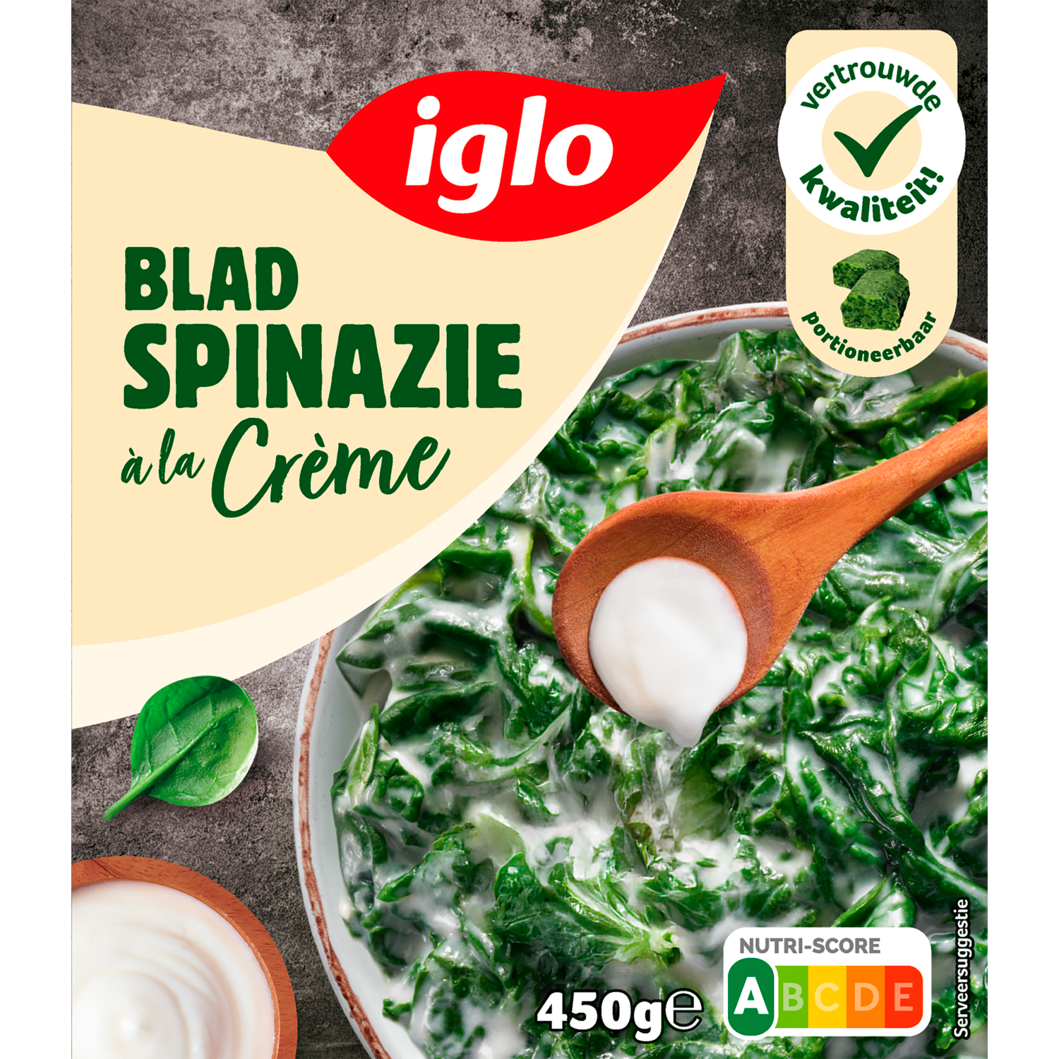 Iglo Bladspinazie a la Crème Doos 450 g