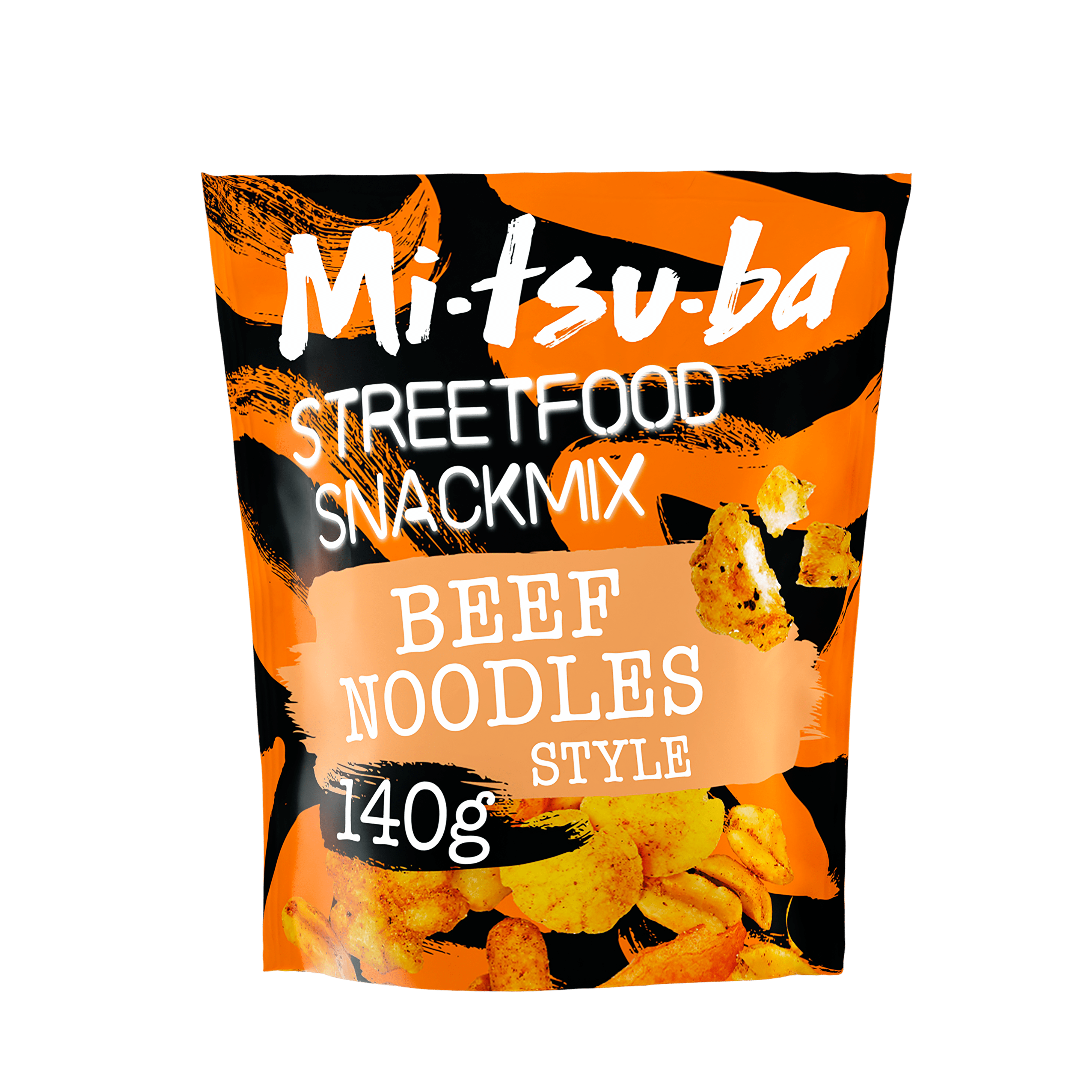 Mitsuba Street food snackmix beef noodles Zakje 140 g