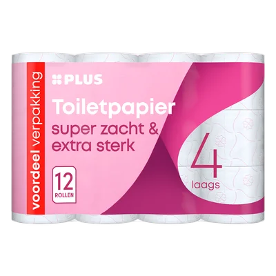 PLUS Toiletpapier 4-laags