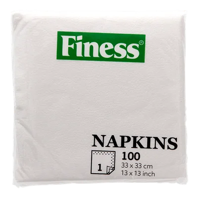 Finess Servetten wit 33 cm