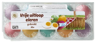 Van Beek Gekleurde gekookte vrije uitloopeieren