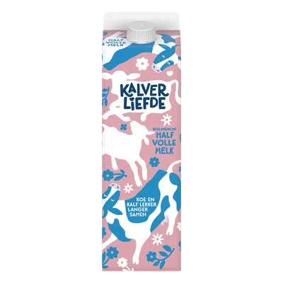 Kalverliefde Halfvolle melk biologisch