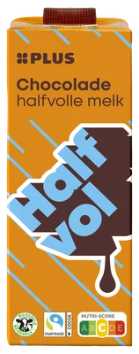 PLUS Fairtrade chocolademelk halfvol
