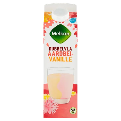 Melkan Dubbelvla vanille-aardbei