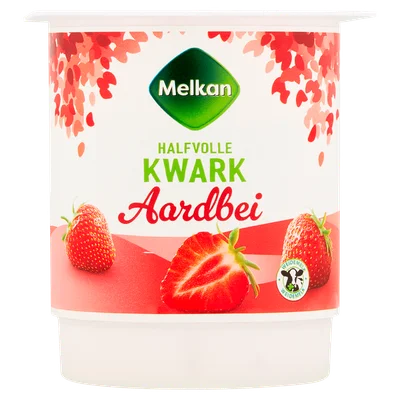 Melkan Halfvolle kwark aardbei