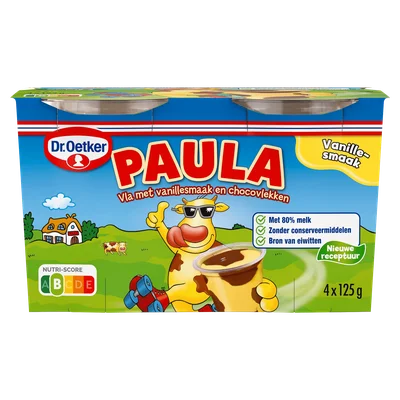 Dr. Oetker Paula vanillevla met chocoladevlekken