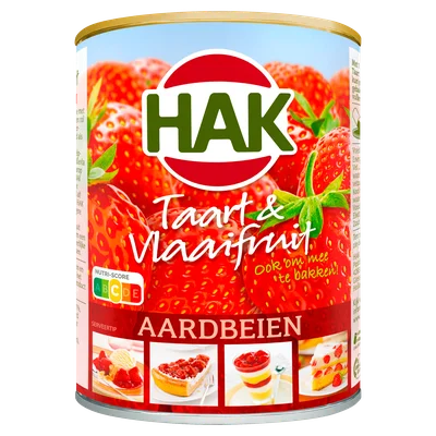 Hak taart en vlaaifruit aardbeien
