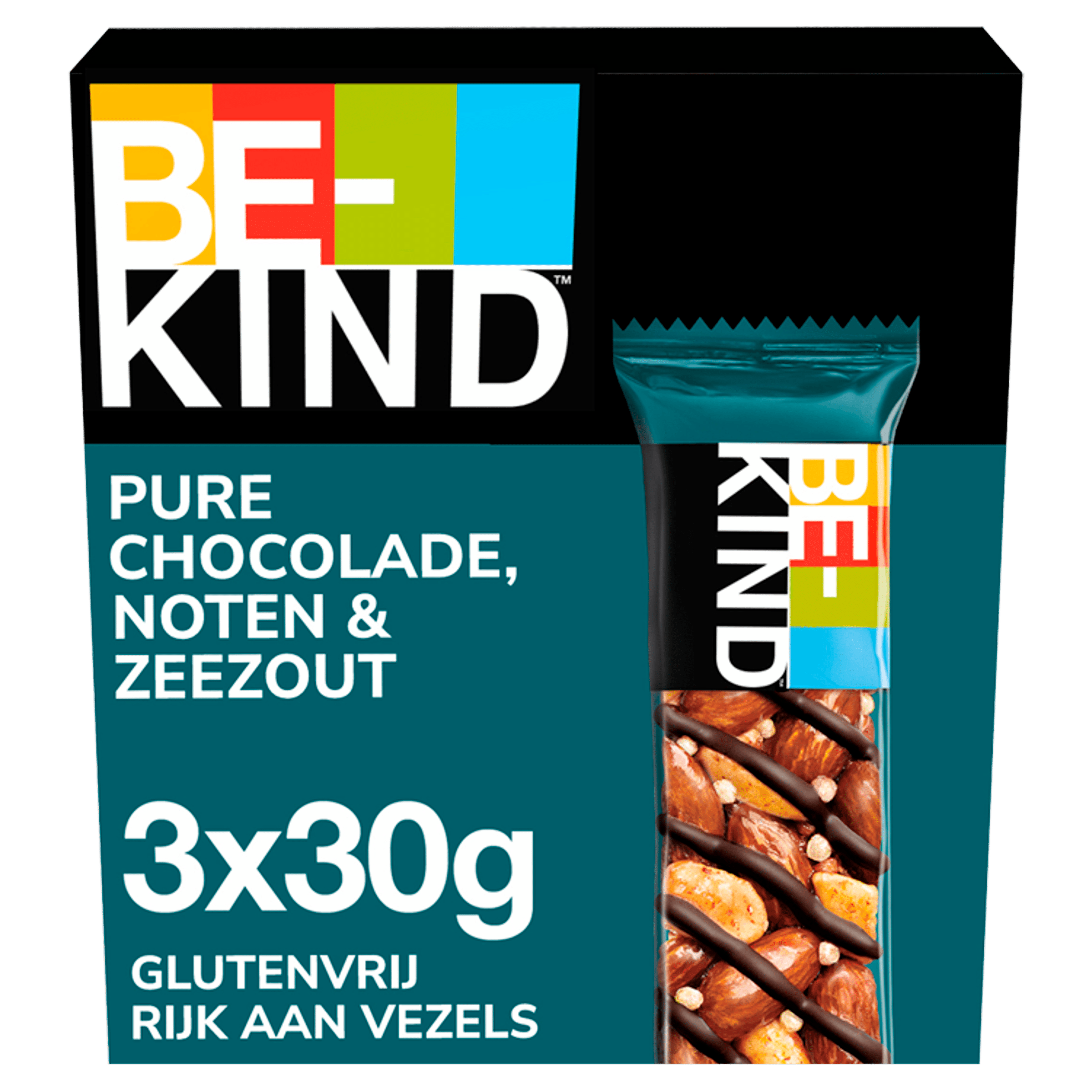 BeKind Notenrepen glutenvrij chocolade zout 