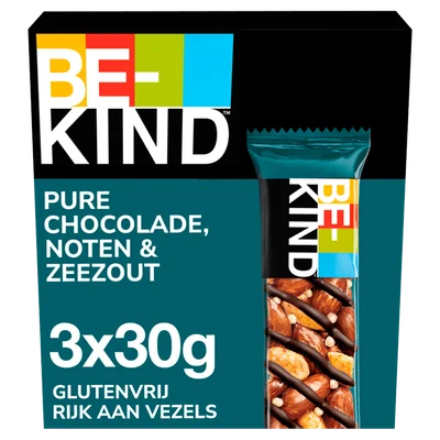 BeKind Notenrepen glutenvrij chocolade zout 
