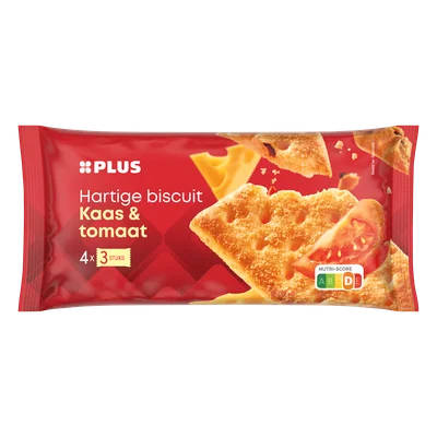 PLUS Hartige biscuits kaas-tomaat