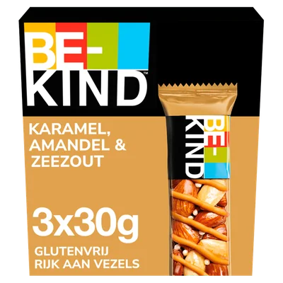BeKind Notenrepen glutenvrij karamel amandel