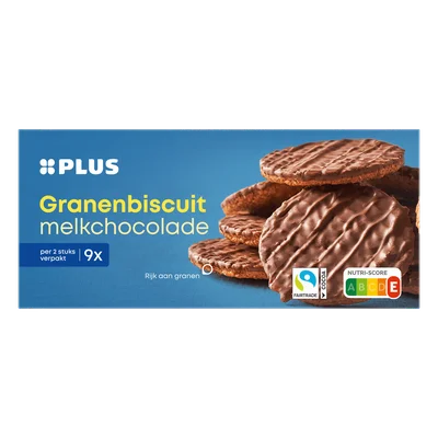 PLUS Granenbiscuit Choco