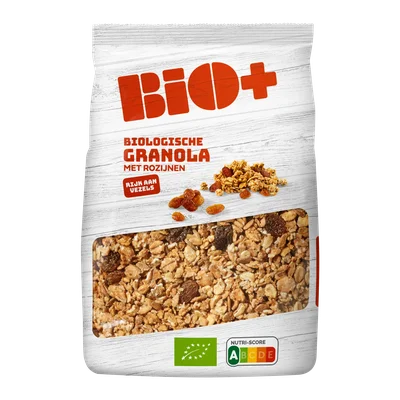 BIO+ Granola volkoren + rozijnen