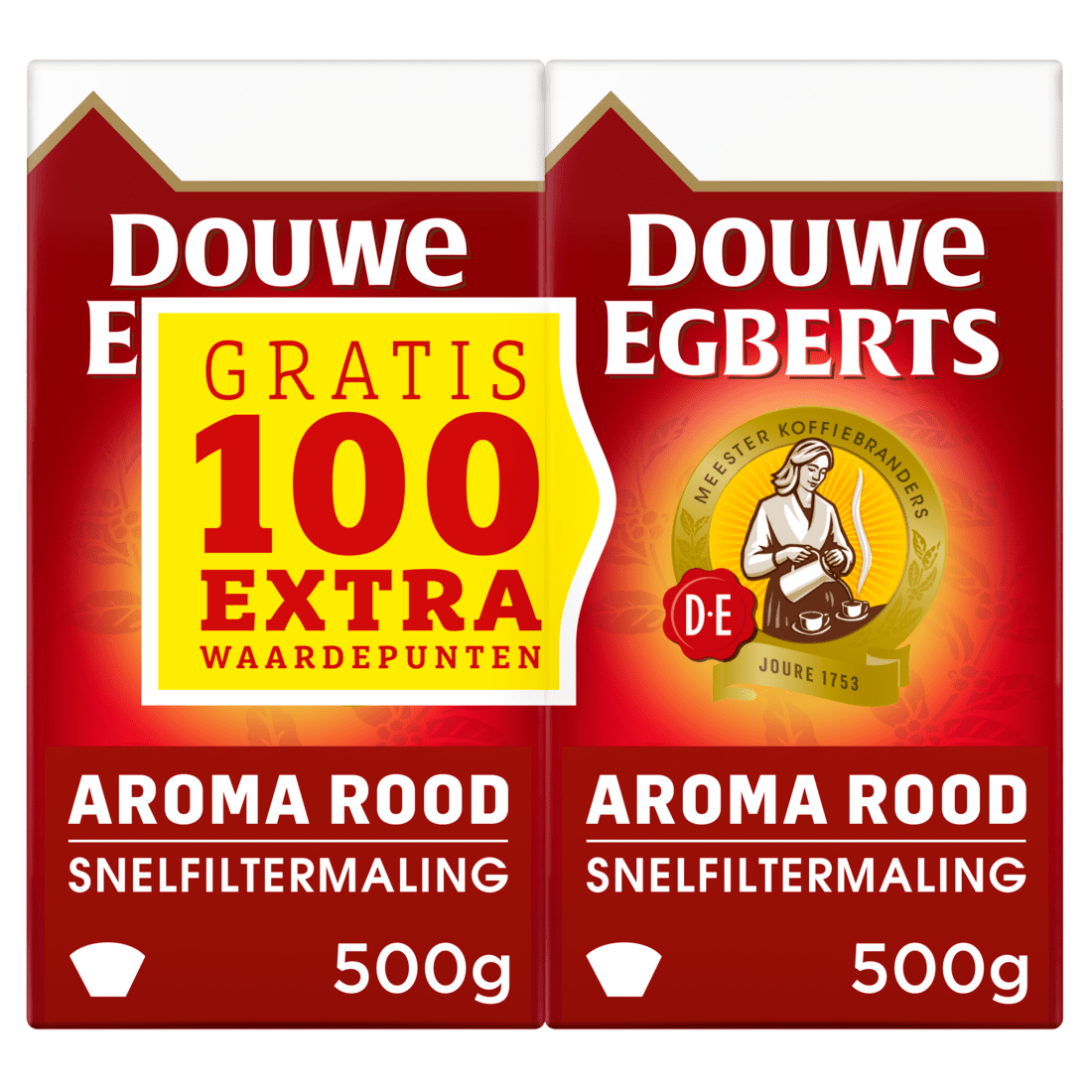 Douwe Egberts Aroma rood filterkoffie dubbelpak