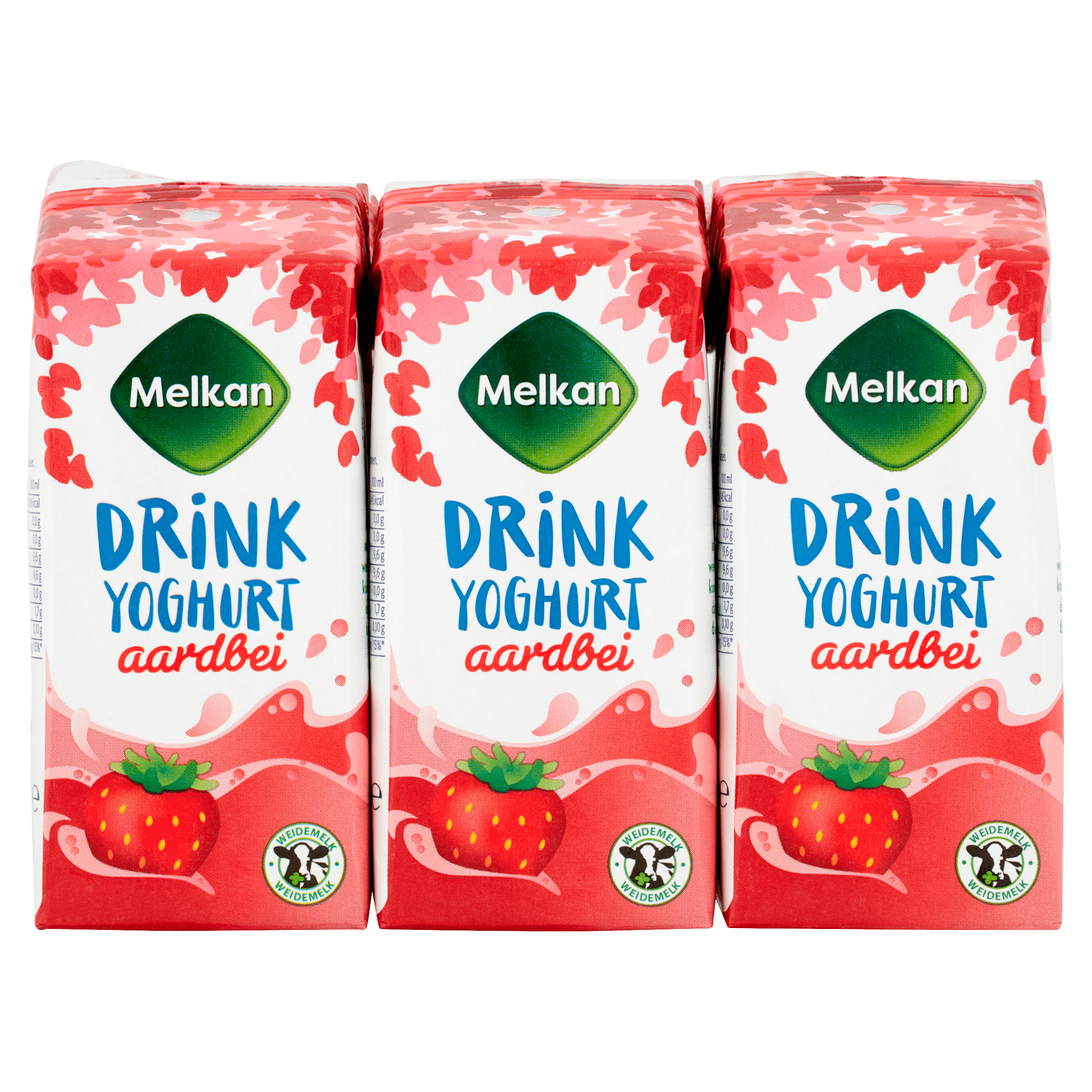 Melkan Drinkyoghurt aardbei mini 6-pack