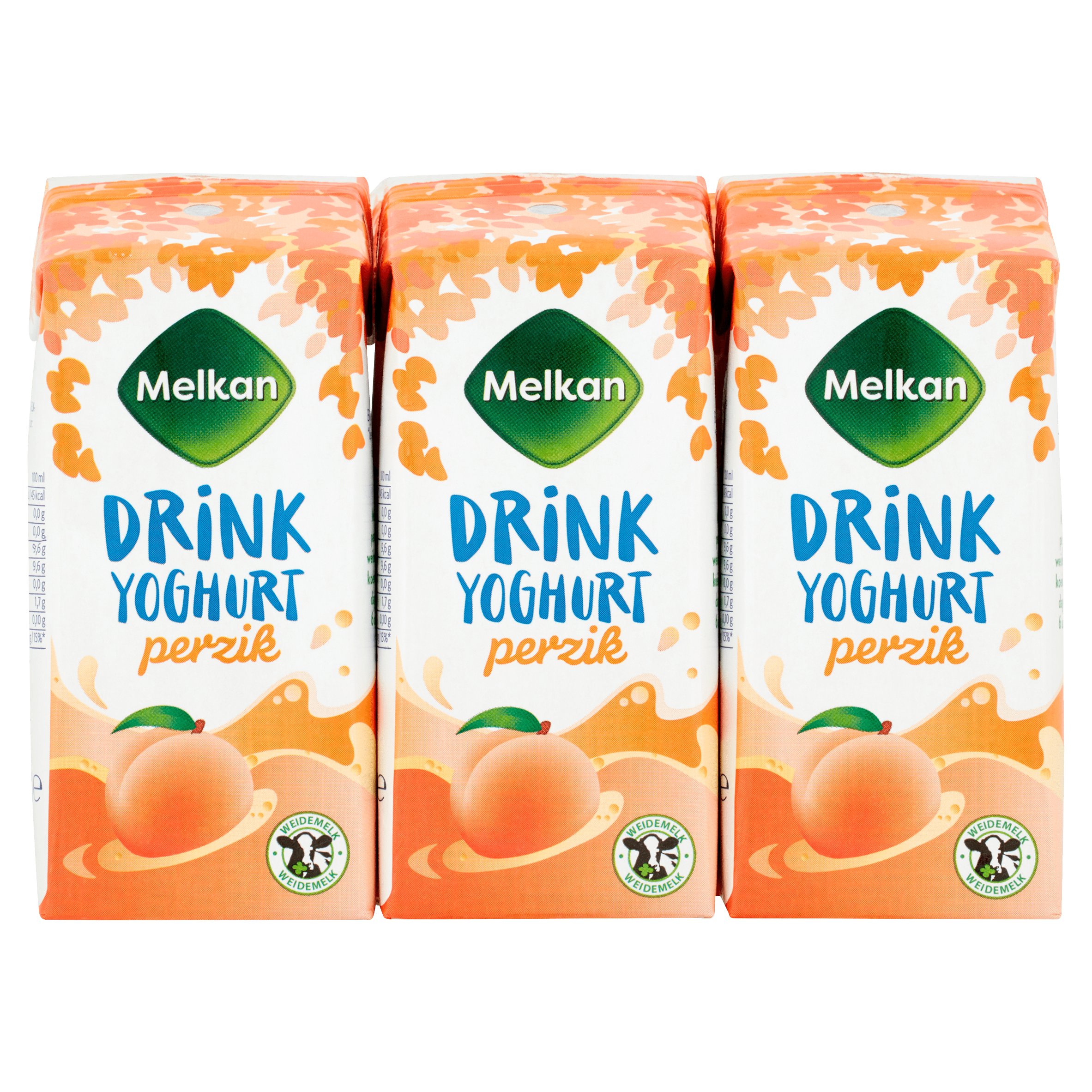 Melkan Drinkyoghurt perzik mini 6-pack