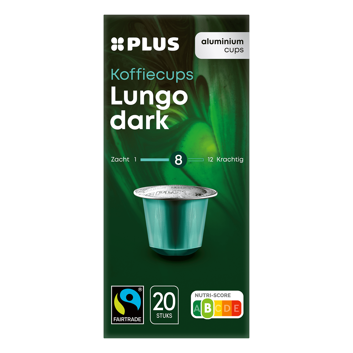 PLUS Koffiecapsules lungo dark fairtrade