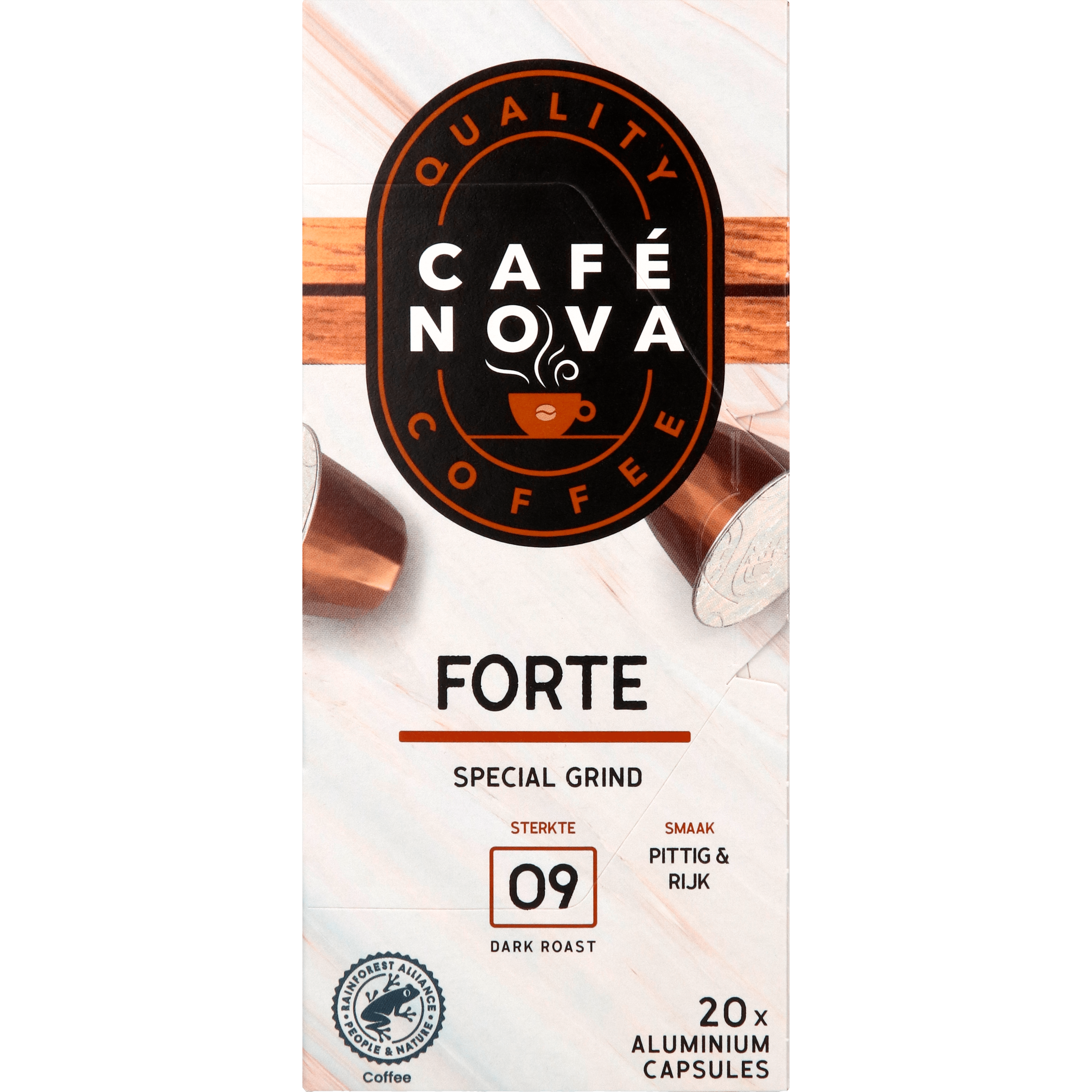 Café Nova Koffiecups espresso radiante sterkte 7