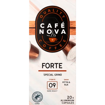 Café Nova Koffiecups espresso radiante sterkte 7