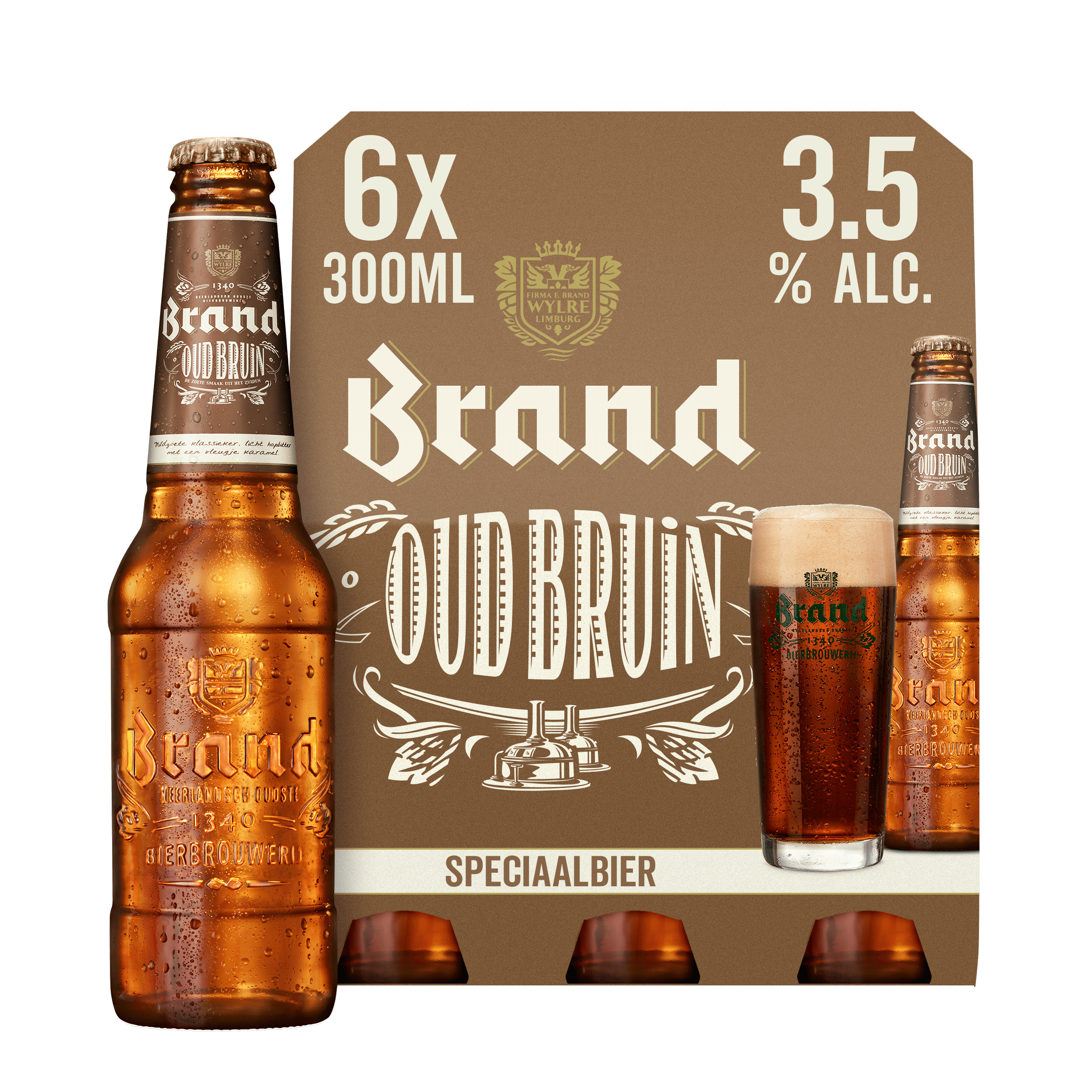 Brand Oud bruin bier fles