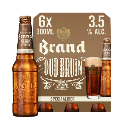 Brand Oud bruin bier fles