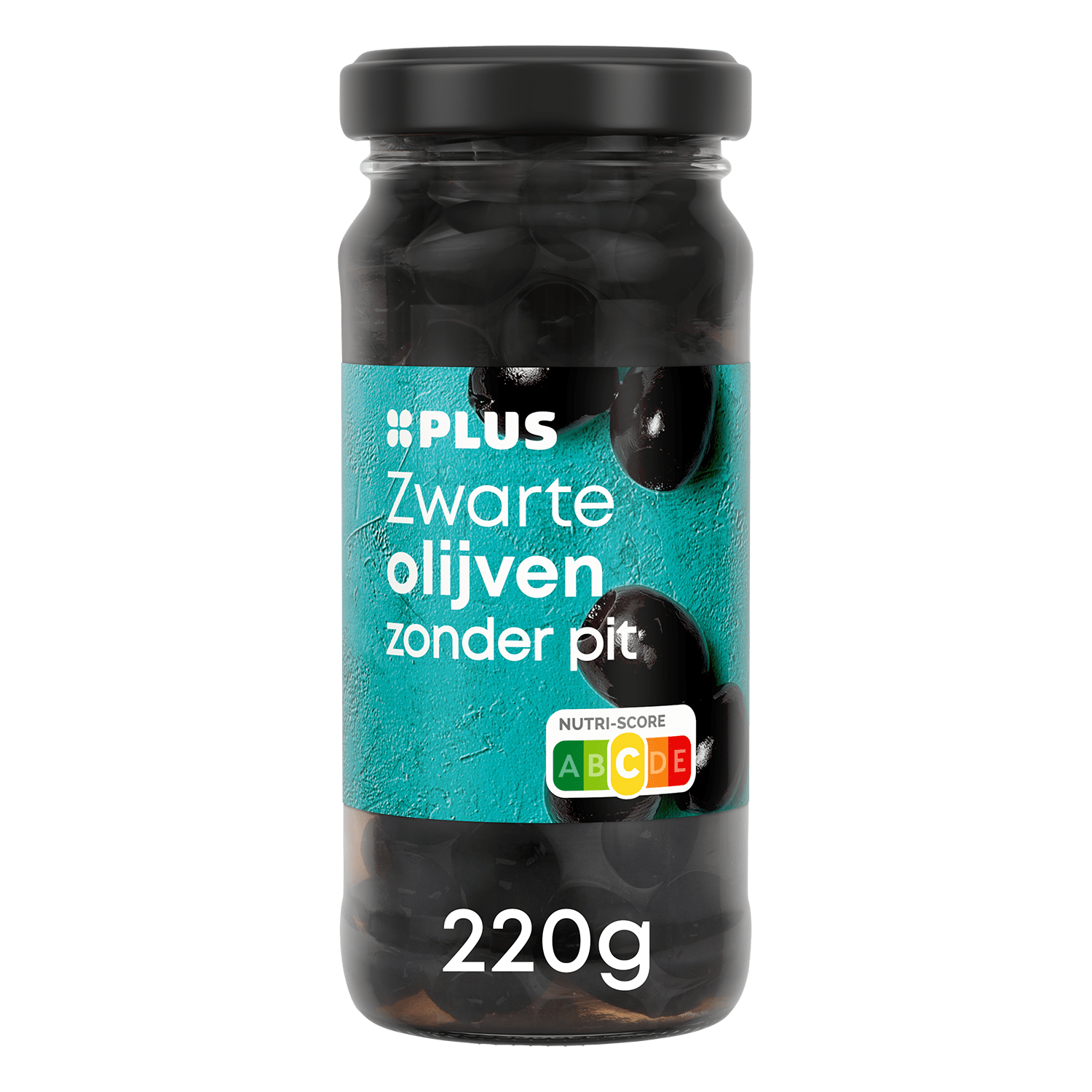 PLUS Zwarte olijven zonder pit