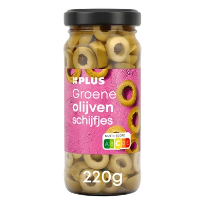 PLUS Groene olijven schijfjes