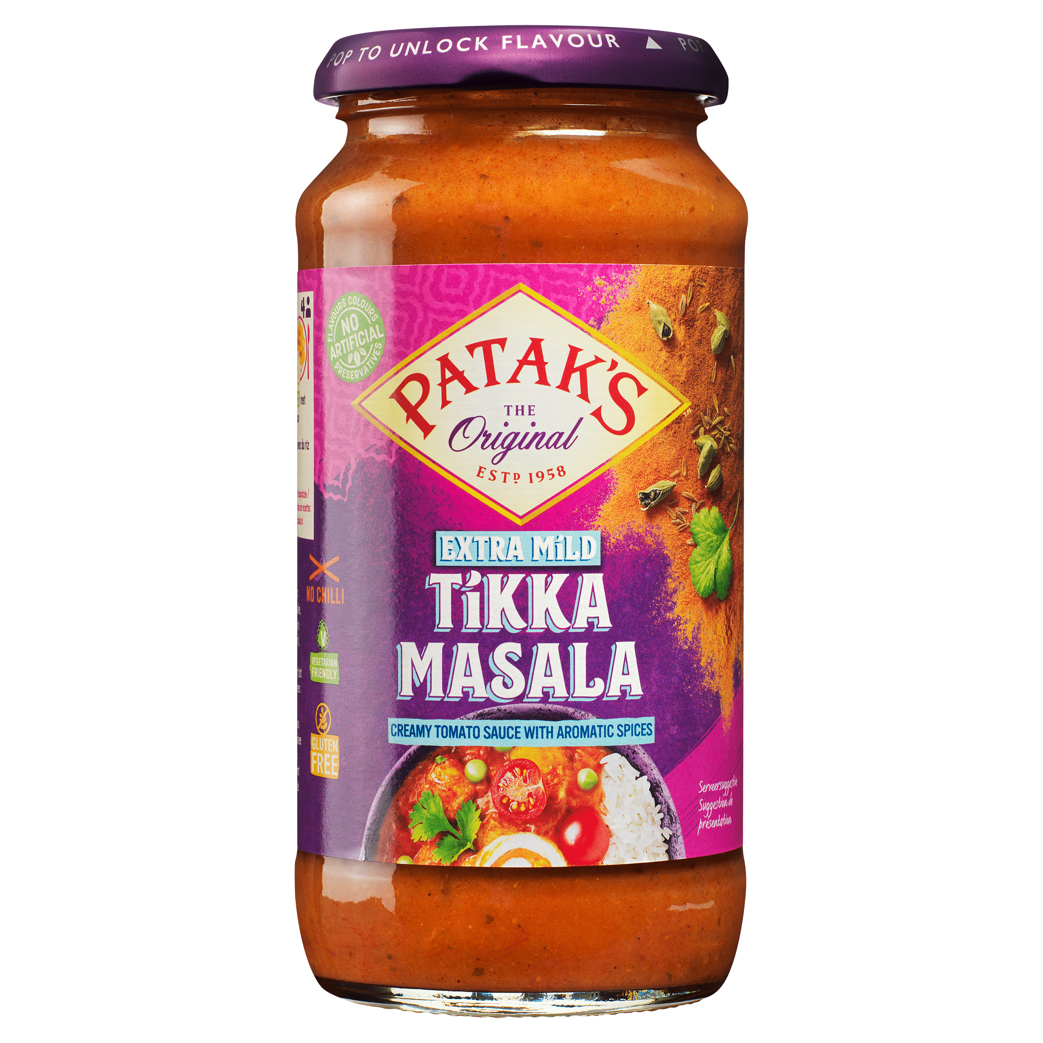 Patak's Extra milde tikka masala saus