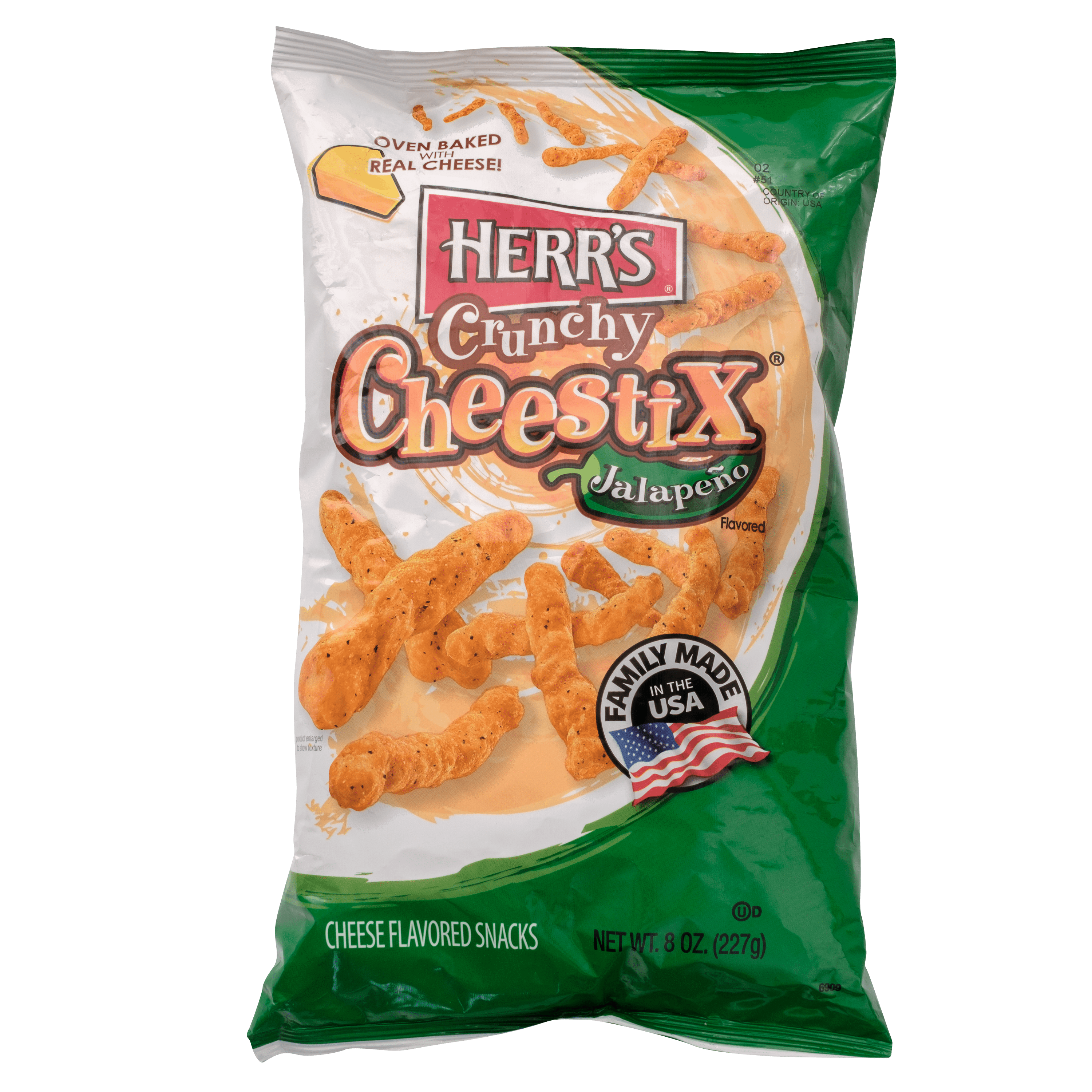 Herr's Crunchy jalapeno cheestix