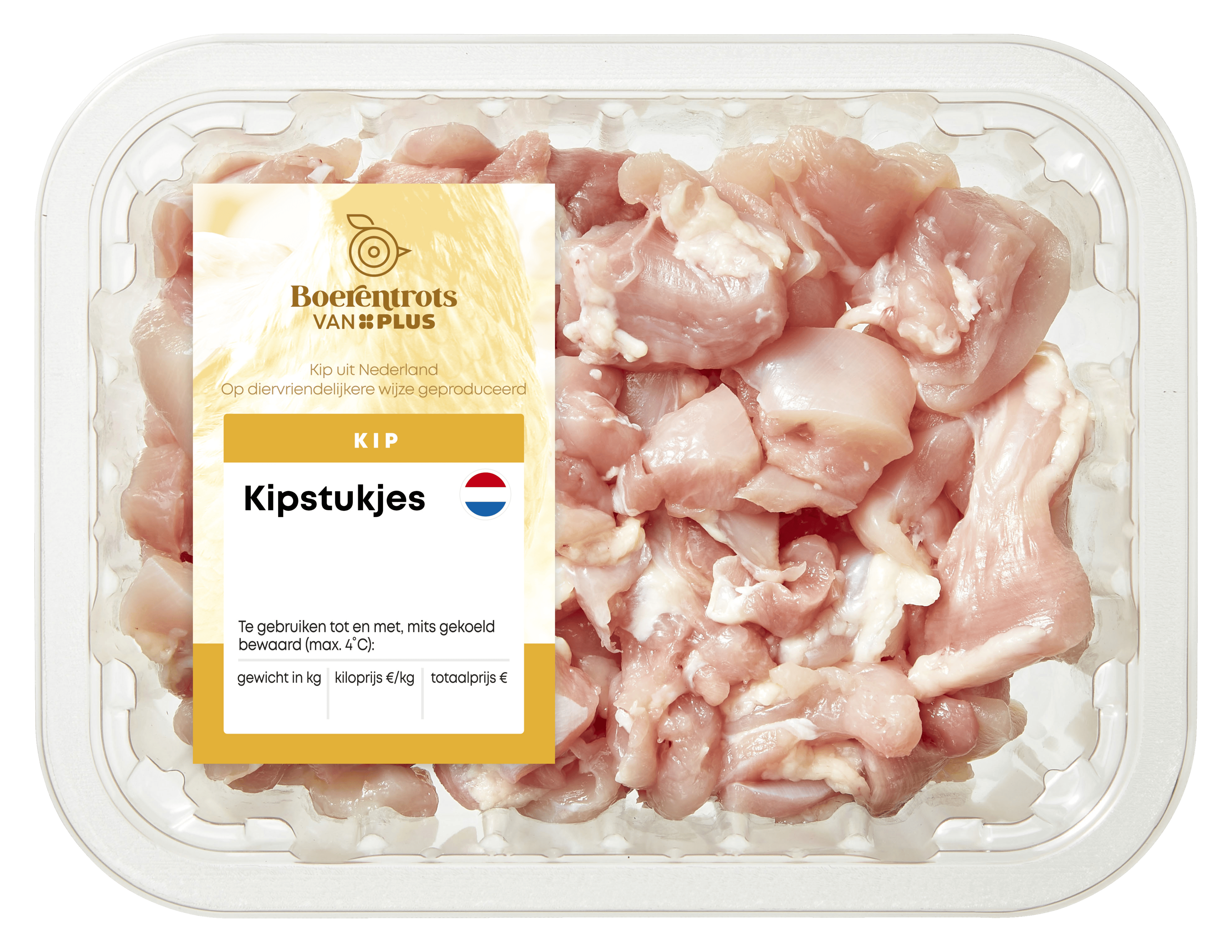 PLUS Boerentrots Kipfiletblokjes fijn