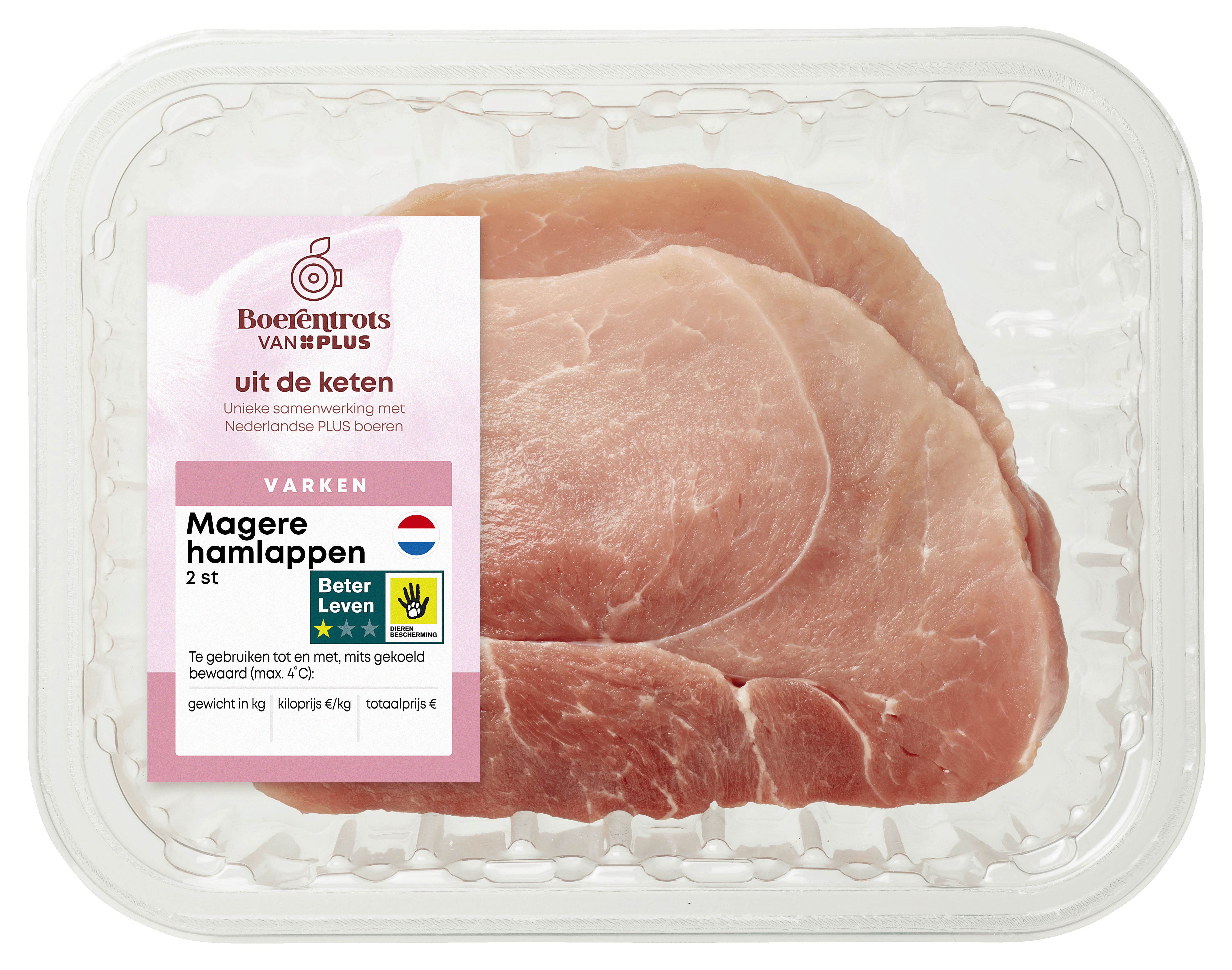 PLUS Boerentrots Magere hamlappen 2 stuks