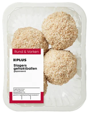 PLUS Slagersgehaktballen gepaneerd