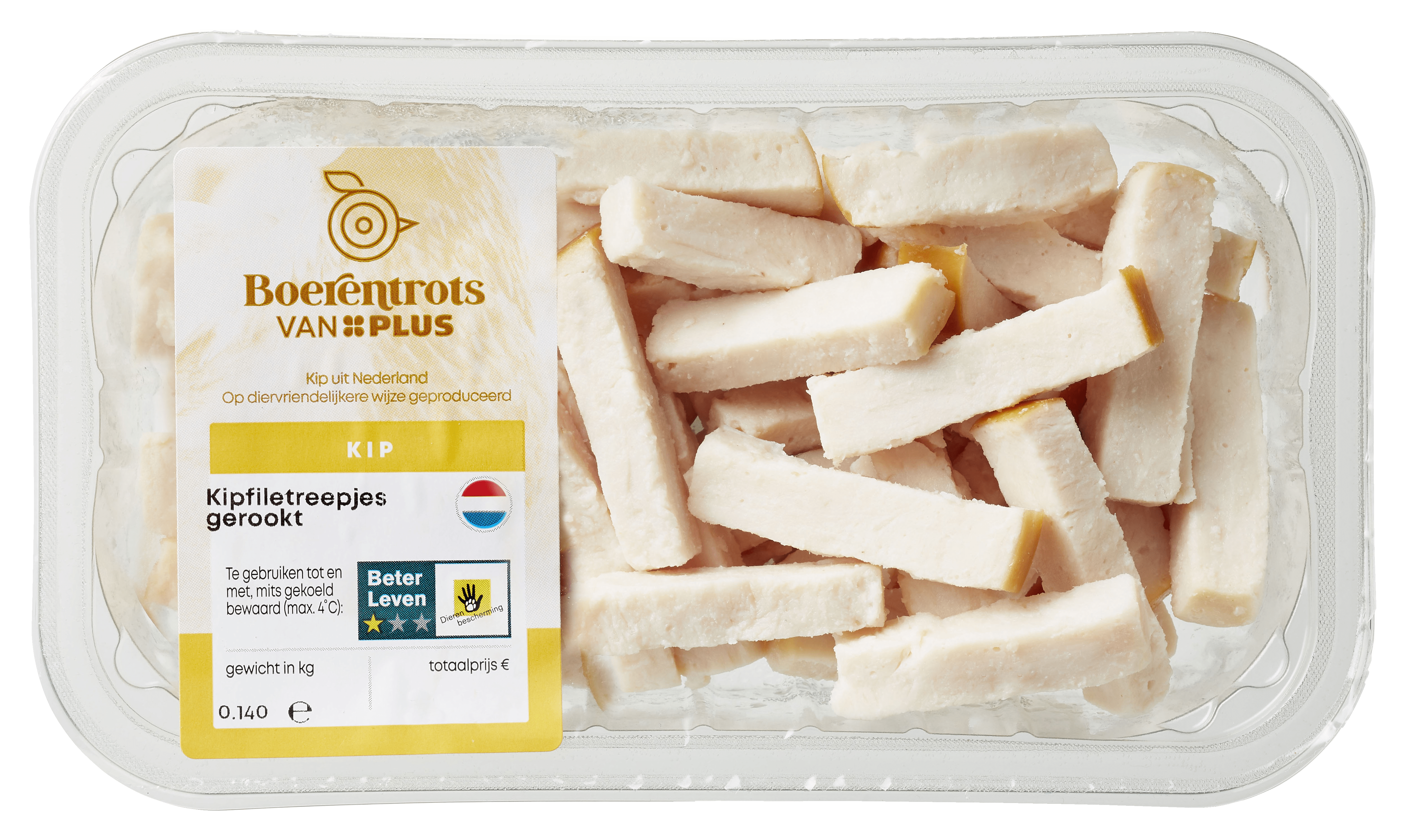 PLUS Boerentrots Gerookte kipfiletreepjes