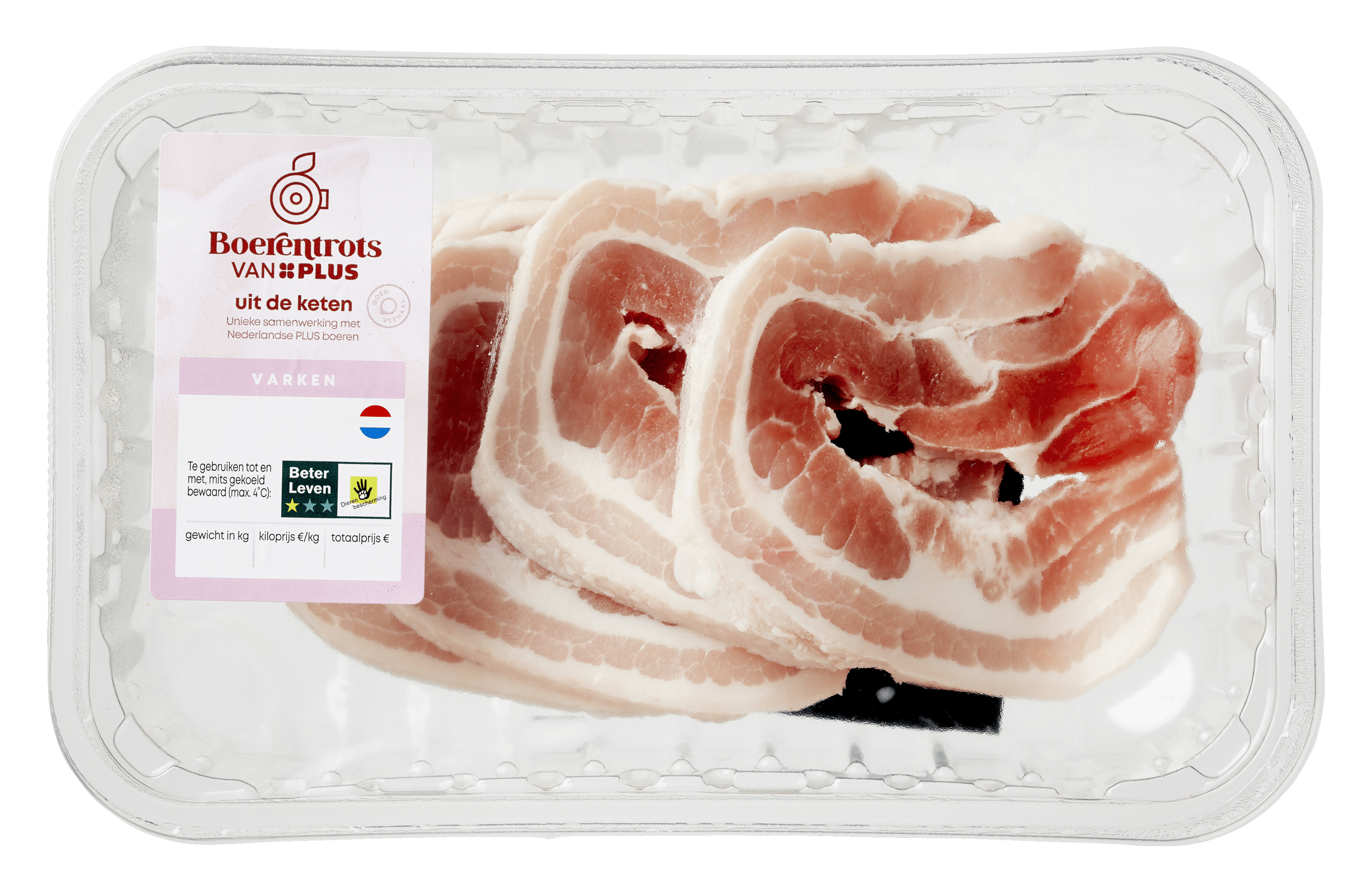 PLUS Boerentrots Speklappen dungesneden 5st