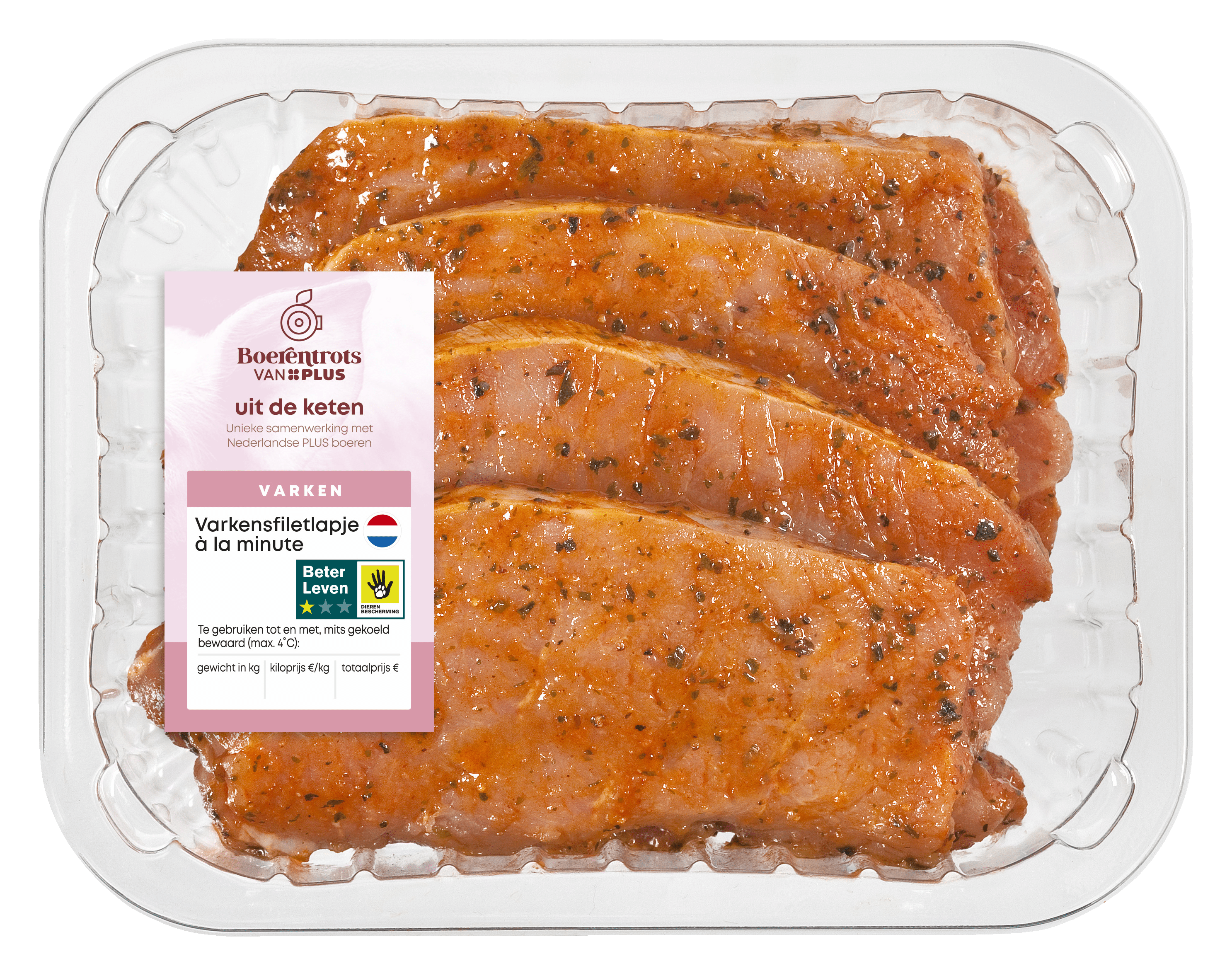 PLUS Boerentrots Varkensfiletlapje a la minute Toscaans