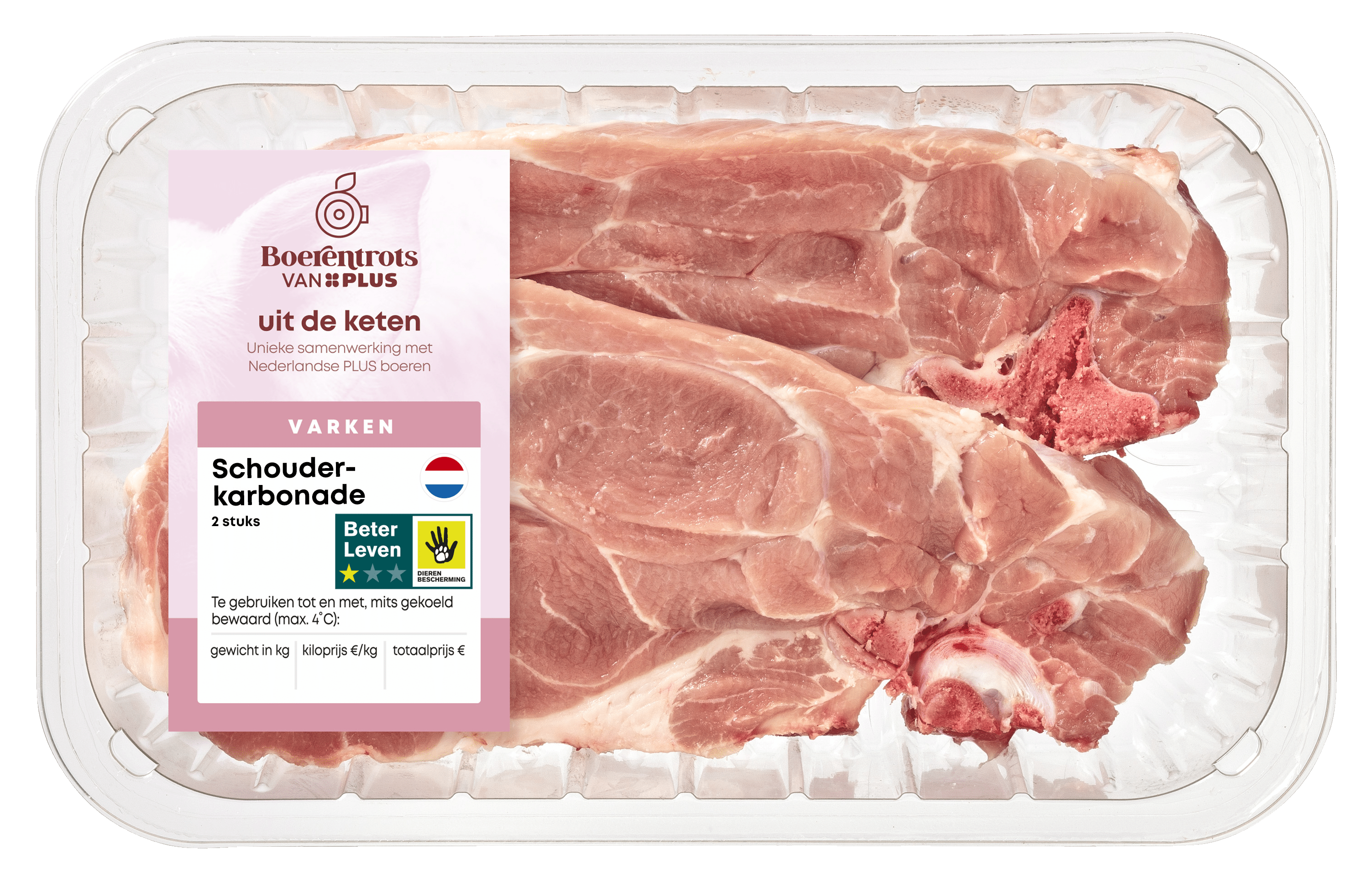 PLUS Boerentrots Blonde d'Aquitaine Hamburger 4 stuks