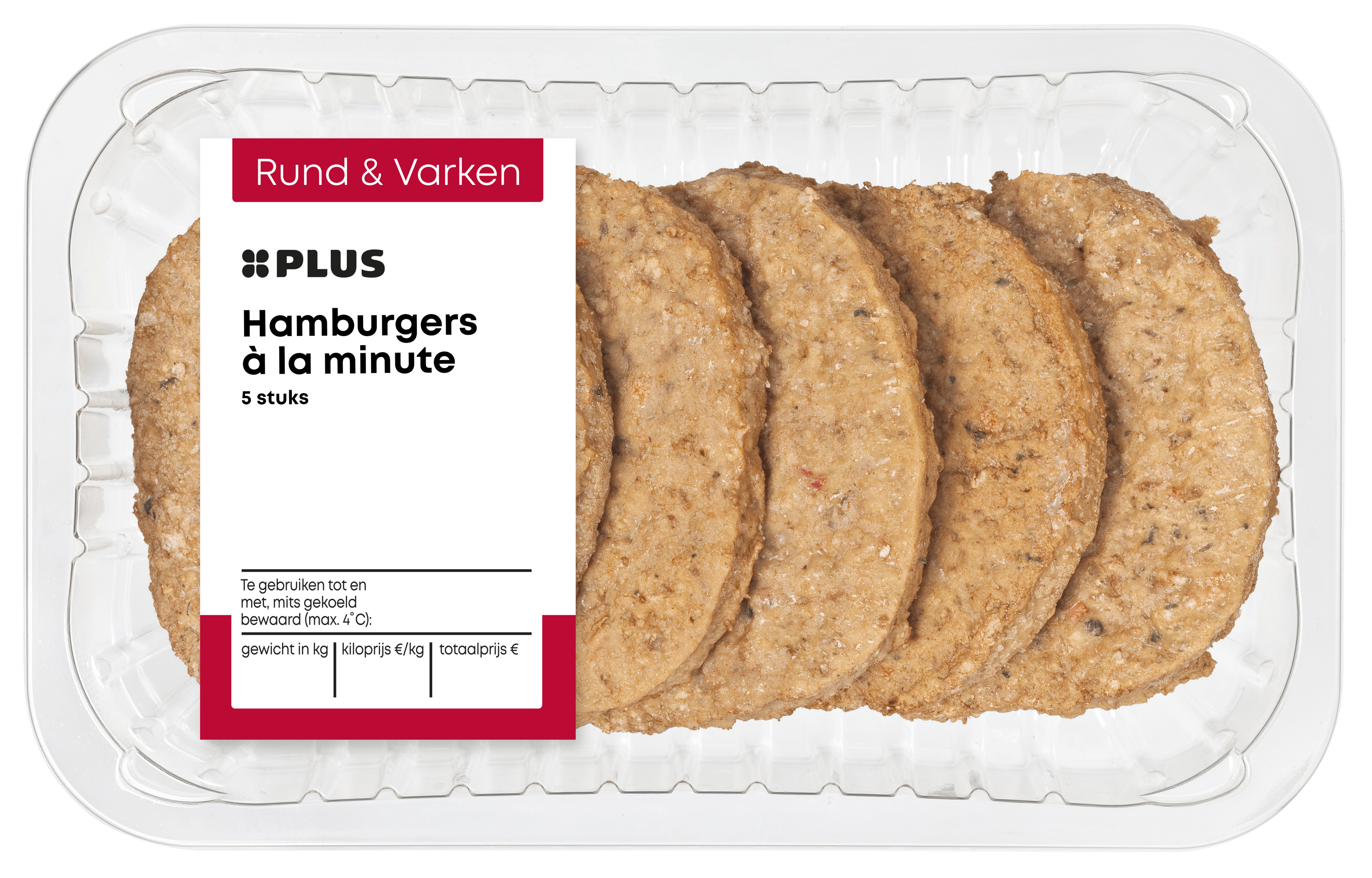 PLUS Burgers a la minute 5 stuks