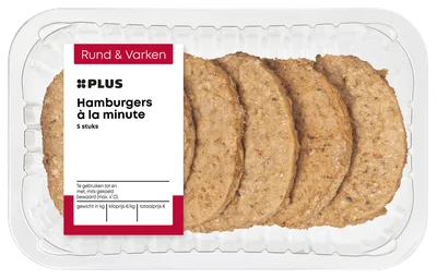 PLUS Burgers a la minute 5 stuks