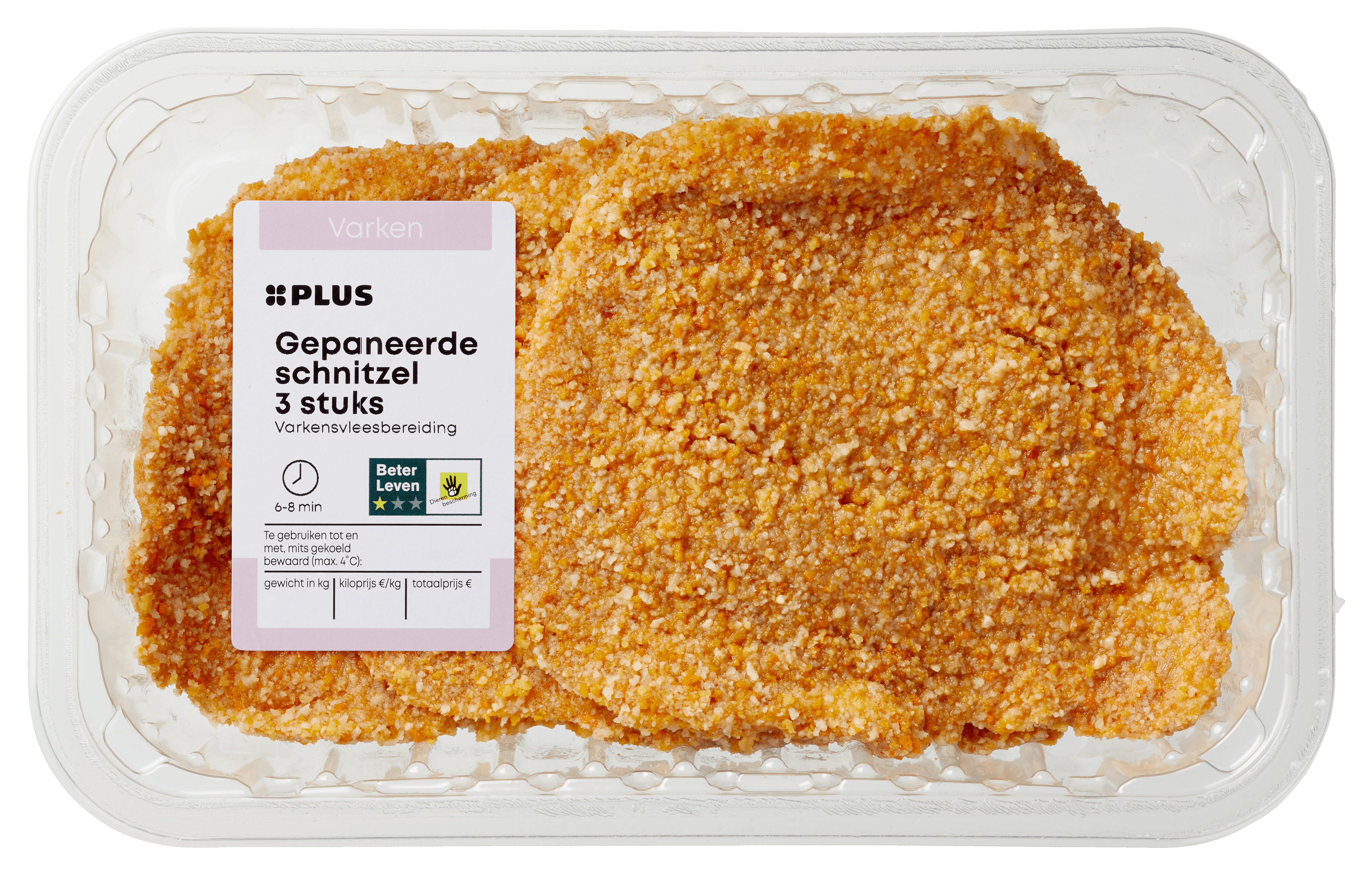 PLUS Boerentrots Gepaneerde schnitzel 3 st