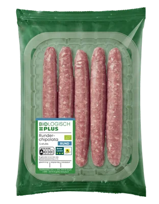 Biologisch PLUS Runderchipolata 5 stuks