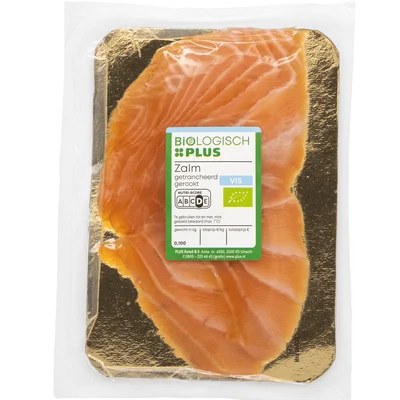 Biologisch PLUS Gerookte zalm getrancheerd