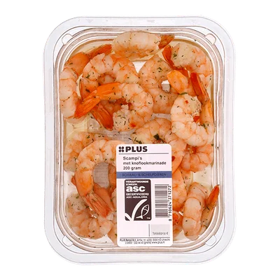 PLUS Scampi's met Knoflookmarinade