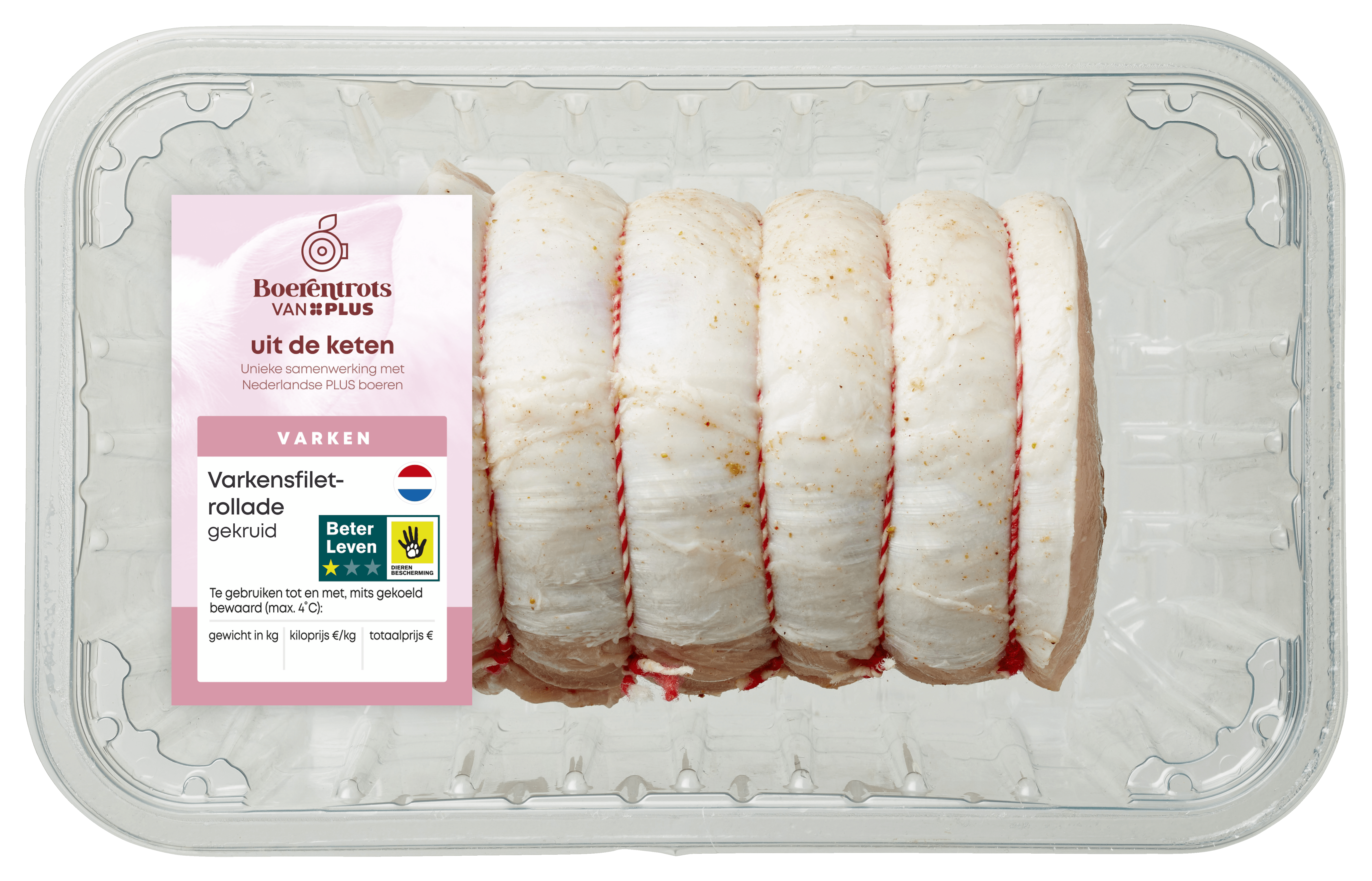 PLUS Varkensfiletrollade gekruid