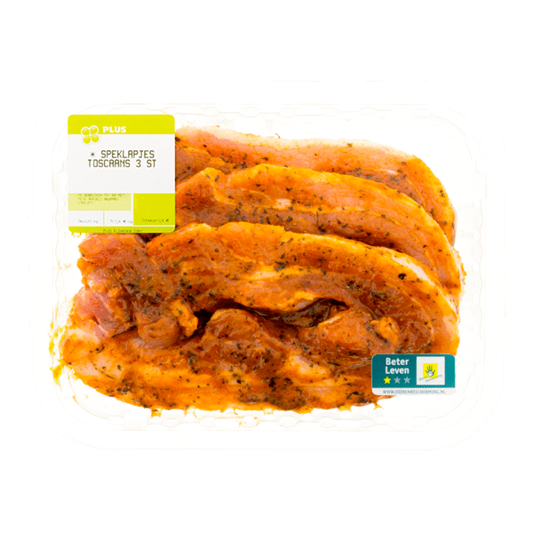 PLUS Boerentrots Speklapjes Toscaans 3 stuks